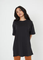 Faded Black Tee Dress - Fox Trot Boutique