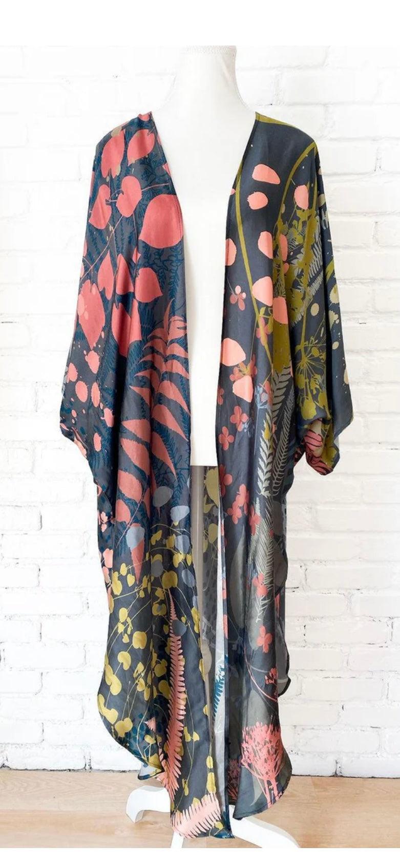 Maidenhair Long Kimono - Fox Trot Boutique