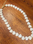 Mother of Pearl Heart Choker - Fox Trot Boutique