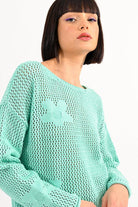 Flower Knit Sweater - Fox Trot Boutique