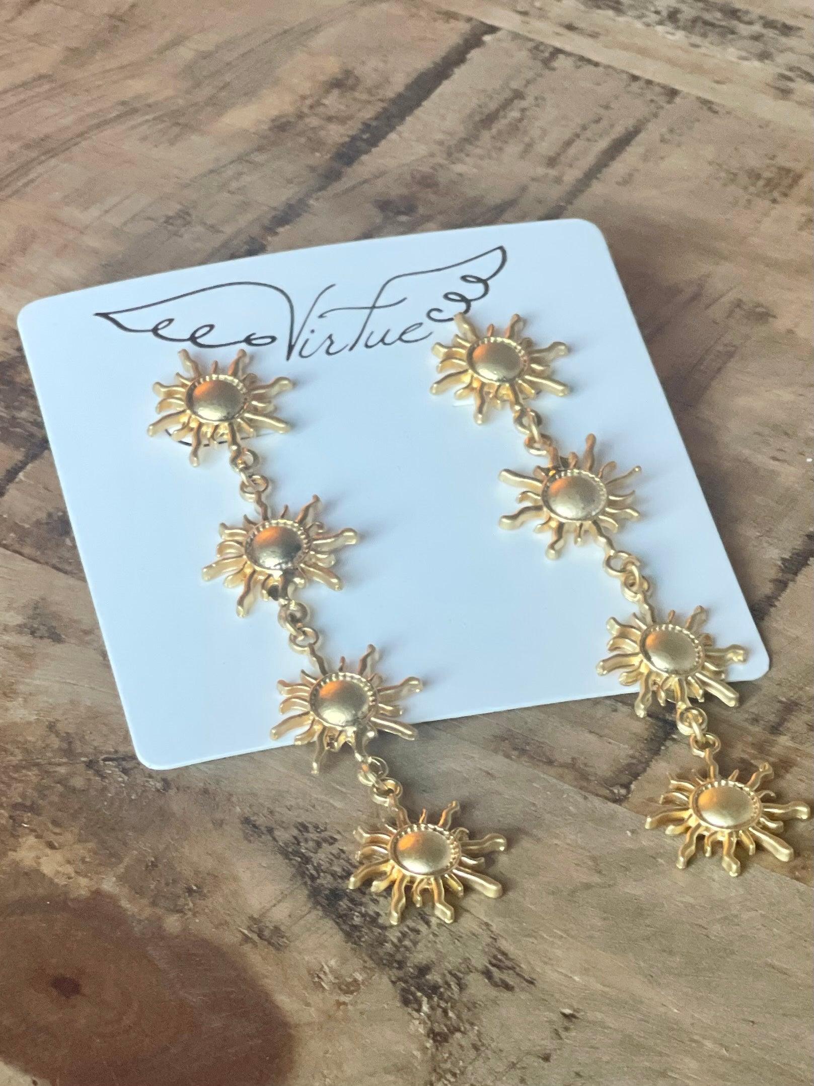 Dangly Sun earrings - Fox Trot Boutique